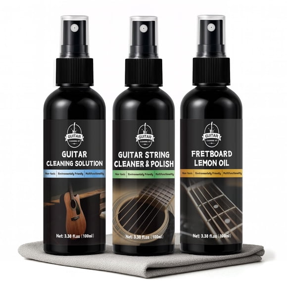 Kit de Limpieza para Guitarra DINGSEN 3x100ml Set de Mantenimiento