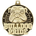 thumbnail image 2 of Bulldog Pride Medals, 2" Gold Diecast Bulldog Pride Medal Award 5 Pack, 2 of 2