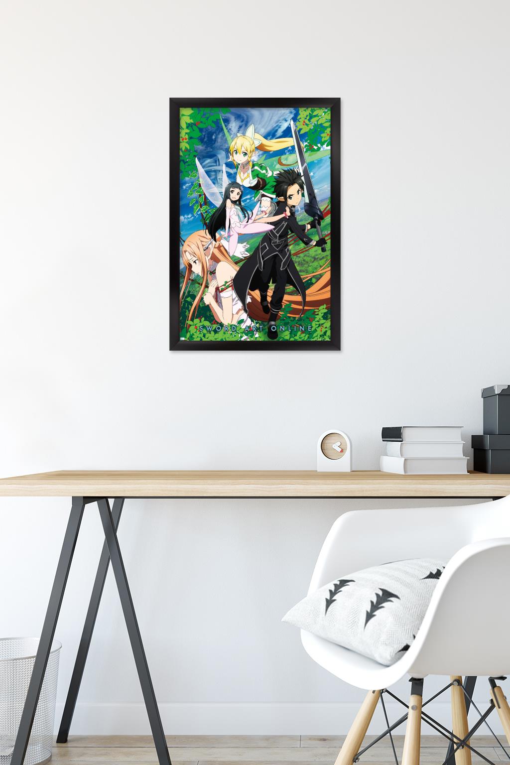 Sword Art Online - Key Art 3 Wall Poster, 14.725" x 22.375" Framed