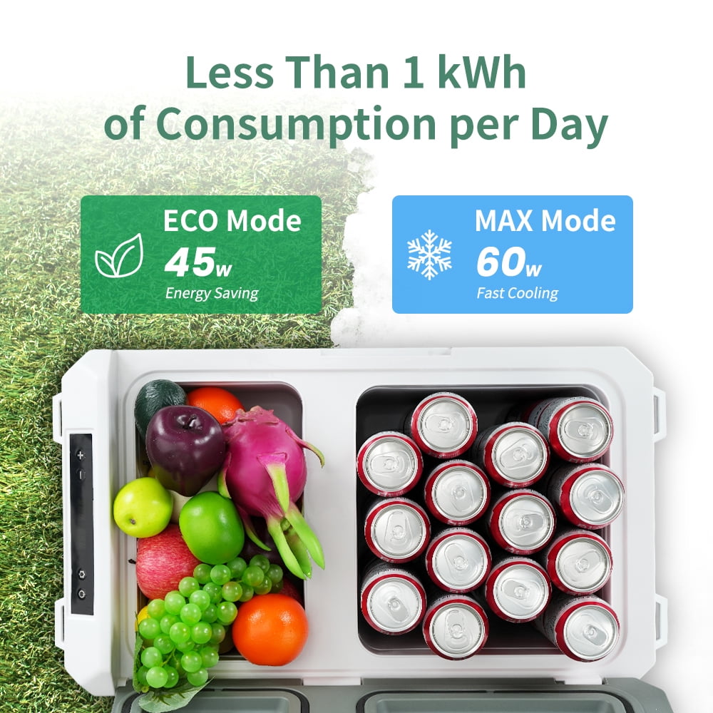 Alpicool Car Refrigerator, 34 qt Portable Refrigerator with Dual Zone 12v Freezer and Fridge,Fast cooling -4℉~68℉ for RV, Travel, Truck,Outdoor, Home,Camper
