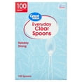 thumbnail image 2 of Great Value Plastic Everyday Clear Spoons, 100 Count, 2 of 8