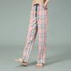 thumbnail image 4 of Pantalones de dormir a cuadros de algodón puro para mujer, ropa de dormir femenina, pijama de talla grande, pantalones para el hogar, 4 of 4