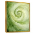 thumbnail image 2 of Designart "Dreamy Green Serene Spiral" Abstract Spirals Floater Framed Canvas Prints, 2 of 5