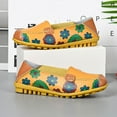 thumbnail image 3 of Tawop Walking Shoes Women Fashion Women Ankle Strap Summer Printing Slip-On Flats Shose Yellow Size 7.5, 3 of 9