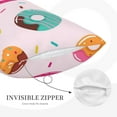 thumbnail image 5 of Naloa Donut Pillowcase, Throw Pillowcase, Wrinkle-Free, Stain-Resistant with Hidden Zipper for Bedroom Sofa - 16"x24", 5 of 9