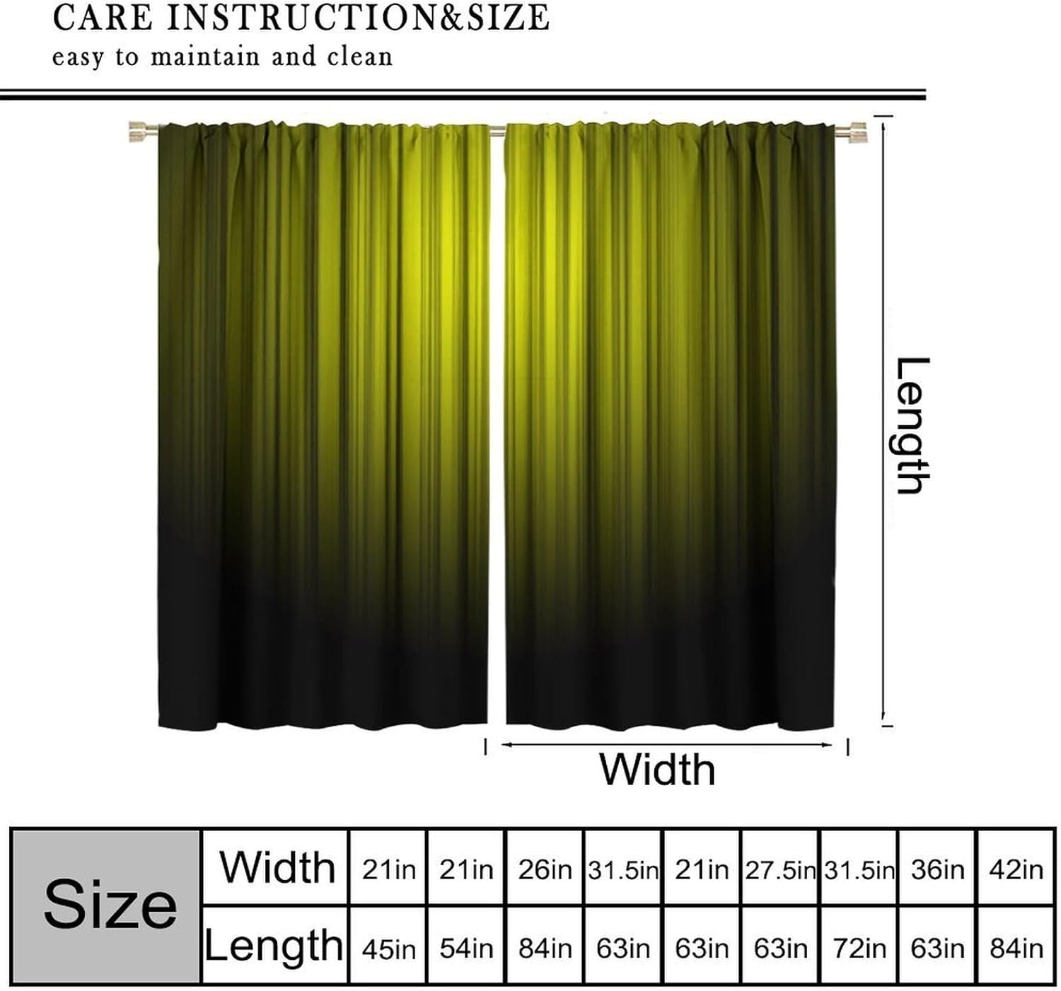 Purple and Black Curtains Funny Striped Ombre Elegant Design Bright Solid Dark Abstract Gradient Blackout Rod Pocket Curtains for Bedroom Living Room Kitchen Window Drapes 2 Panel Set 52x84 Inch