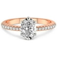 thumbnail image 3 of 4 Carat IGI Certified Oval Shape Lab Grown Diamond Engagement Ring | 14K Rose Gold | Etienne Secret Halo Diamond Ring | FG-VS1-VS2 Quality Friendly Diamonds, 3 of 4