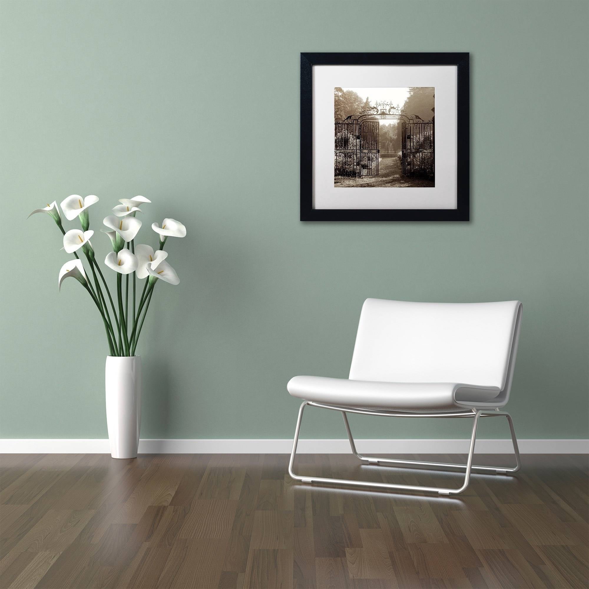 Trademark Fine Art "Hampton Gates III" Canvas Art by Alan Blaustein, White Matte, Black Frame