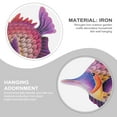thumbnail image 2 of Raindrops Purple Iron Metal Fish Wall Decor EyeCatching Ocean Art for Home Garden Bar 19.5 x 10.5 Inches, 2 of 8