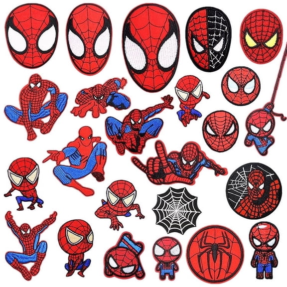 24pcs Embroidered Iron On Patches, Sew On/Iron On Applique Embroidered Patches for T-Shirt, Jackets, Jeans, Vests,Hats, Backpacks,Bags
