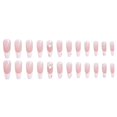 thumbnail image 1 of 24Pcs Fake Manicure White Heart Stick On Nails Artificial Finished False Nails, 1 of 6