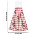 thumbnail image 6 of Yayeee Kitchen Hanging Hand Towels Set of 2 with Loop Bathroom Absorbent Tie Towel, Pink Christmas Santa Pattern, 6 of 7