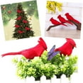 thumbnail image 5 of Artificial Christmas Red Feather Birds, 12Pcs Cardinal Floral Picks Birds with Realistic Lovely Ornament Clip On Tree Wreaths Festive Decor, 5 of 9