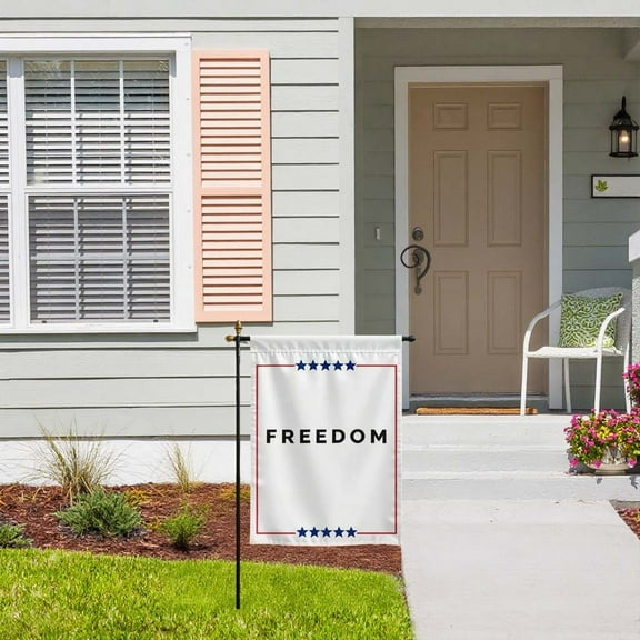 Freedom Garden Flag With American Star,A True Patriot Remeberance Yard Flag,The American Spirit Flag，Indoor And Outdoor Flag Decoration,White
