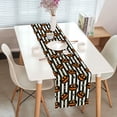 thumbnail image 4 of Halloween Pumpkin Black Stripe Table Runner Seasonal Holiday Farmhouse Kitchen Dining Table Decoration Runners for Indoor Outdoor Home Party Decor 13 x 90 Inches, 4 of 5