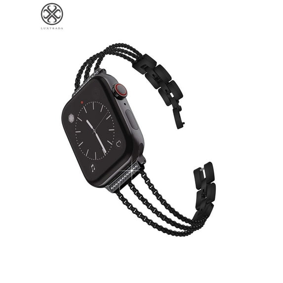 Luxtrada Metal Band Compatible for Apple Watch SE Apple Watch Band Series 8 7 6 5 4 3 2 1 40mm 44mm / 38mm 42mm, Wristband Strap Cuff Bangle Bracelet