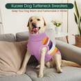 thumbnail image 6 of Kuoser Dog Sweater Warm Pet Knitwear Soft Winter Clothes for Dogs and Cats, Purple, L, 6 of 9