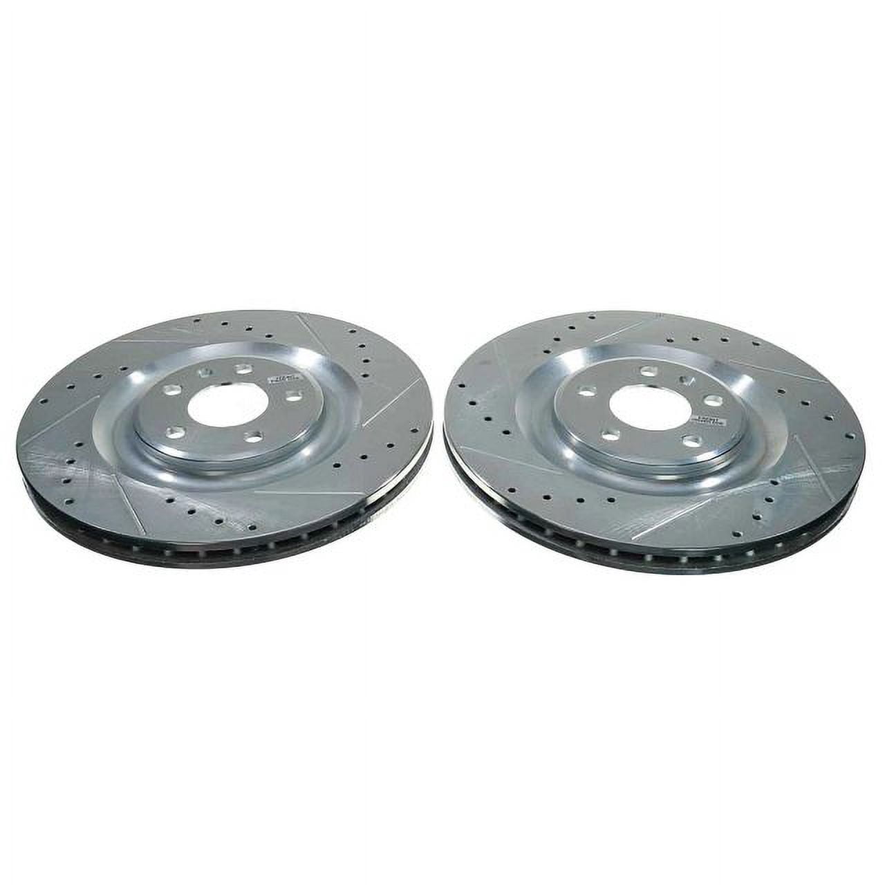Power Stop Rear Pair of Drilled and Slotted Brake Rotors EBR1695XPR