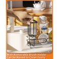 thumbnail image 6 of LEFEE Sink Caddy Kitchen Sink Organizer with Drain Pan Try Sponge Scrubber Brush Dishrag Dishcloth Holder Rack Counter Stainless Steel Rustproof, 6 of 7