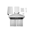 thumbnail image 4 of Hauslane Wall Mount Range Hood 36 Inch, Pro Model, Stainless Steel Range Hood, Strong Suction, Changeable LED Lamps, 6” Duct or Ductless, Kitchen Hood Vent, Stove Hood Vent, 4 of 11