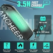 ANCHEER Gladiator 500W 26 Electric Bike for Adults, Electric Mountain Bike with 2.1 Inch eMTB Tire, 48V 10.4Ah Battery, 3H Fast Charge, Shimano 21 Speed, Adults Electric Bicycle UL2849