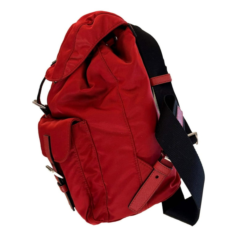 Prada Re-Edition Re-Nylon Drawstring Backpack Fuoco Burgundy  display picture 2