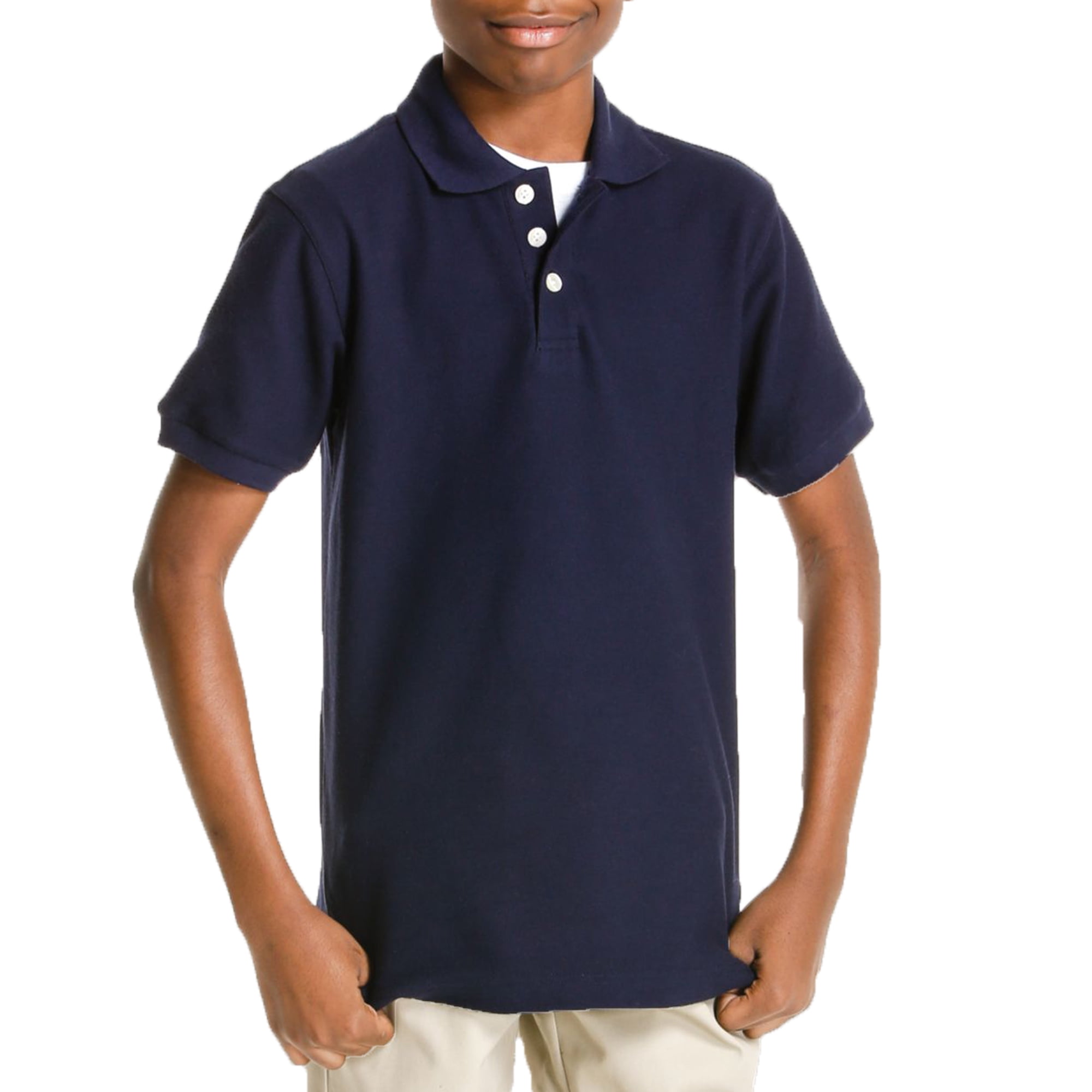 French Toast Boys School Uniform Short Sleeve Pique Polo Shirt, Sizes 4-20 & Husky