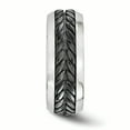 thumbnail image 3 of Edward Mirell Stainless Steel & Black Ti Beveled Casted 9mm Band Size 10, 3 of 4