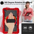 thumbnail image 4 of TECH CIRCLE Galaxy Tab A 8.4" Case SM-T307,  Sturdy Kickstand Rugged Case with Hand/Shoulder Strap, Red, 4 of 8
