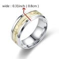 thumbnail image 4 of [Titanium Steel Couple Fashion Ring] Stainless Steel Titanium Steel Luminous Heartbeat Ring Female Men And Women Fashion Electrocardiogram Titanium Steel Couple Ring,Silvery7, 4 of 14