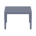 thumbnail image 2 of Luxury Commercial Living 23.5" Gray Rectangular Outdoor Patio Side Table, 2 of 5