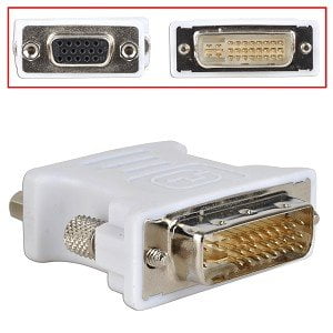 DVI-I Dual Link Male to VGA HD15 Female Adapter Converter For PC Laptop Durable 