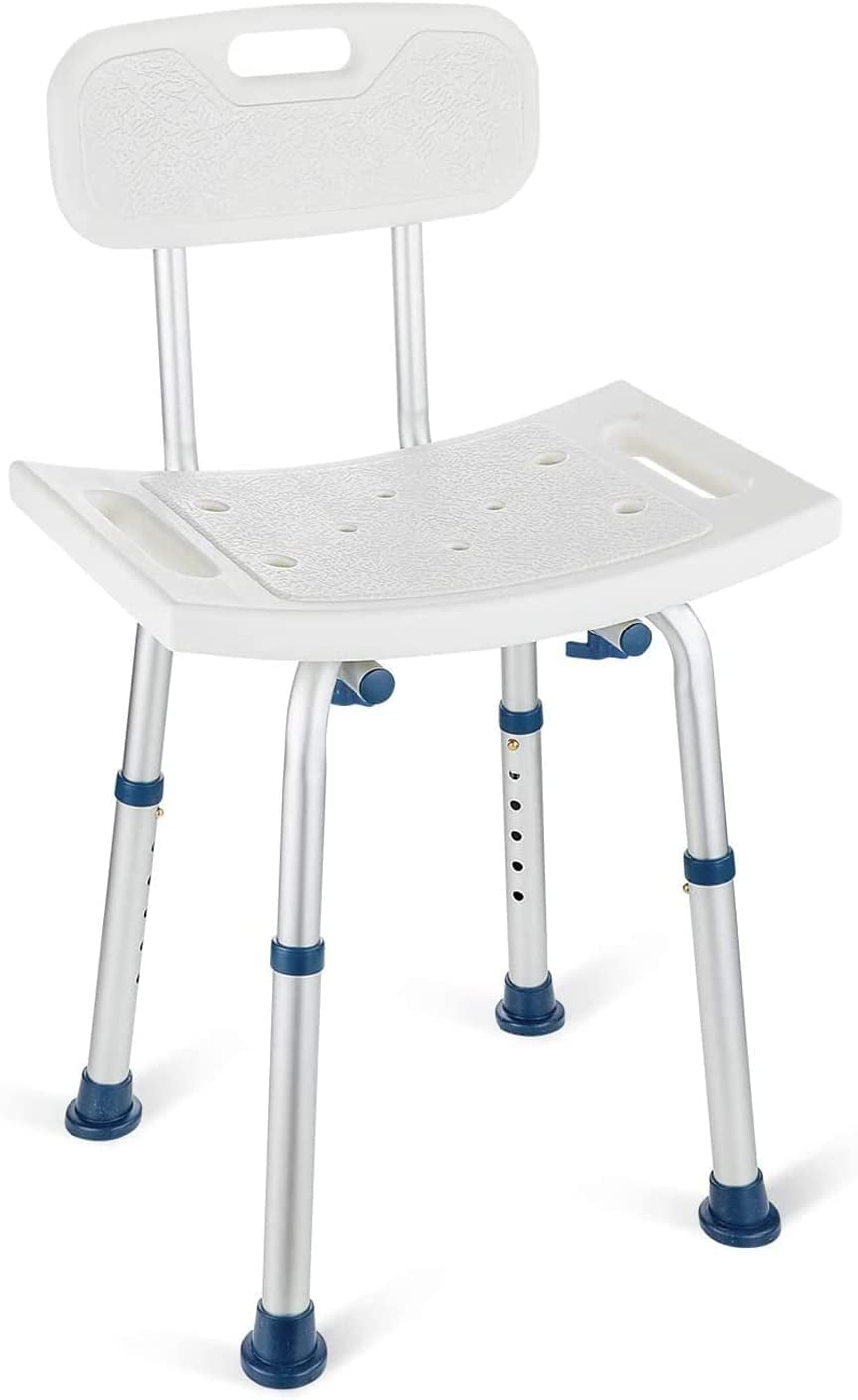 GreenChief Shower Chair with Removable Back, Shower Bench for Disabled