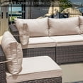 thumbnail image 6 of Gotland 7 Piece Patio Conversation Set,Rattan Wicker Outdoor Furniture Patio Sectional Sofa(Sand), 6 of 7