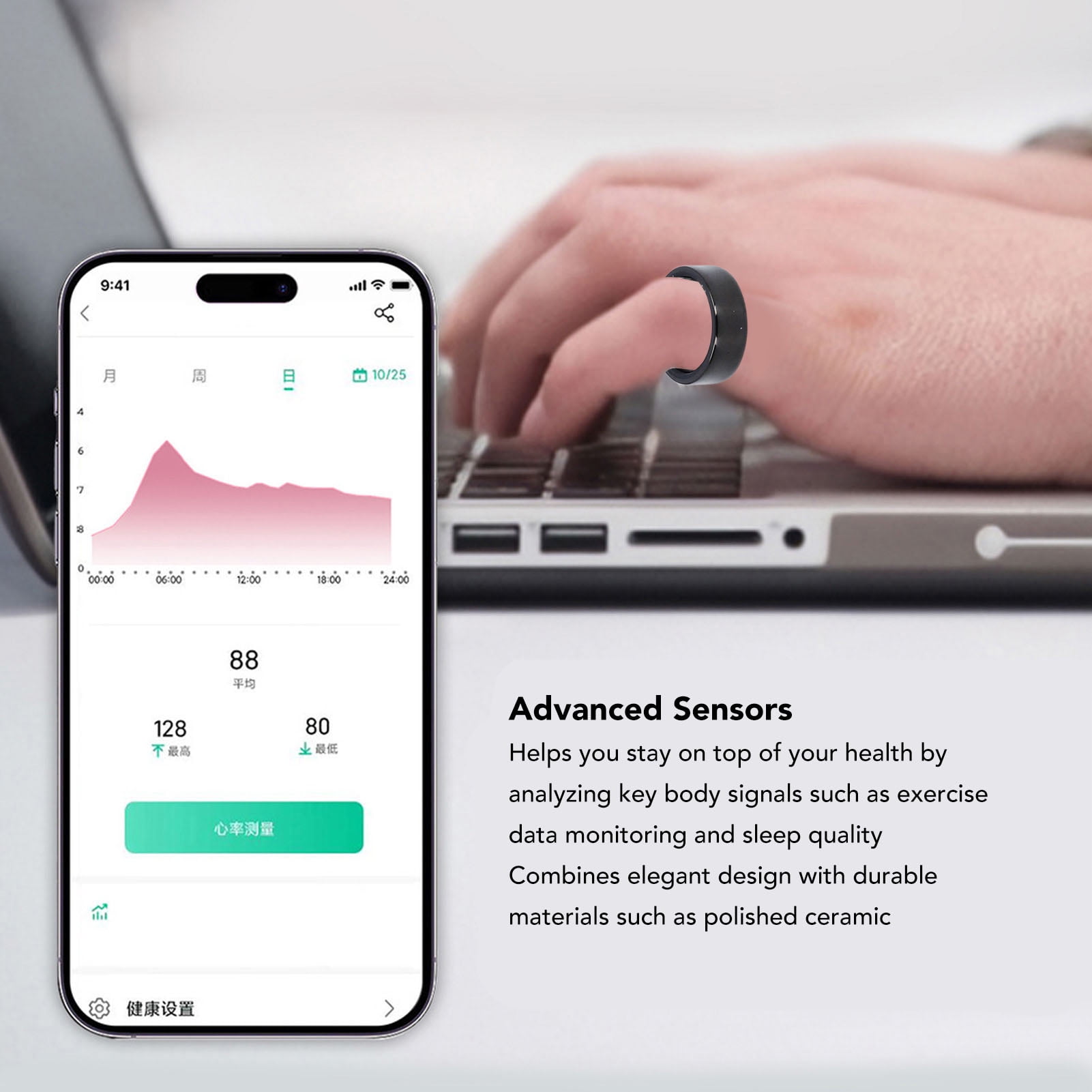 Anillo De Salud Inteligente, Monitoreo Deportivo Conteo De Pasos