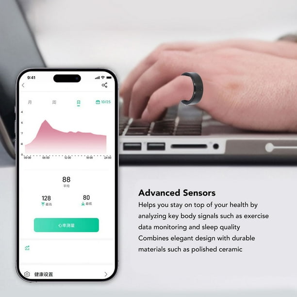 Anillo De Salud Inteligente, Monitoreo Deportivo Conteo De Pasos