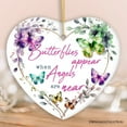 thumbnail image 2 of Artistic Butterflies Appear when Angels are Near Quote Ornament, Christmas Memorial Gift, 2 of 6