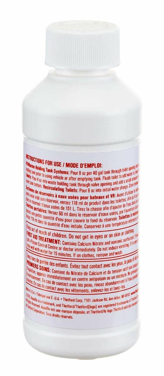 Thetford AquaBio 96604 RV Holding Tank Treatment Citrus Twist Scent, Formaldehyd Free 6 Pack of 8 Oz Liquid