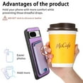 thumbnail image 3 of Case Designed for Google Pixel 7, Classic Business Anti-falling Detachable Magnetic Card Holder Bag Support Car Magnetic Mount with Finger Ring Kicktand Phone Case Cover - Purple, 3 of 7