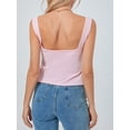 thumbnail image 2 of Lamuusaa Women Solid Color Camisoles Sleeveless Tops Summer Slim Navel Vests Crop Tops Streetwear, 2 of 9