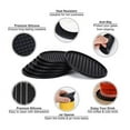 thumbnail image 2 of 6 Pcs Coasters for Drinks with Holder, Silicone Coasters with Grooved Design Non-Slip Cup Mat for Coffee, Beer, Tabletop Protection Pad(Black), 2 of 7