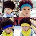 thumbnail image 4 of Novedad, peluca para niños y bebés, sombrero para fiesta, accesorios para fotos de Cosplay, peluca Afro de invierno para niño y niña, gorro rizado de pelo grande tejido 1-4t, 4 of 5