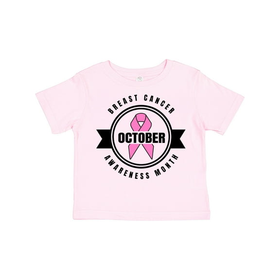 Inktastic October Breast Cancer Awareness Month Badge Boys or Girls Toddler T-Shirt