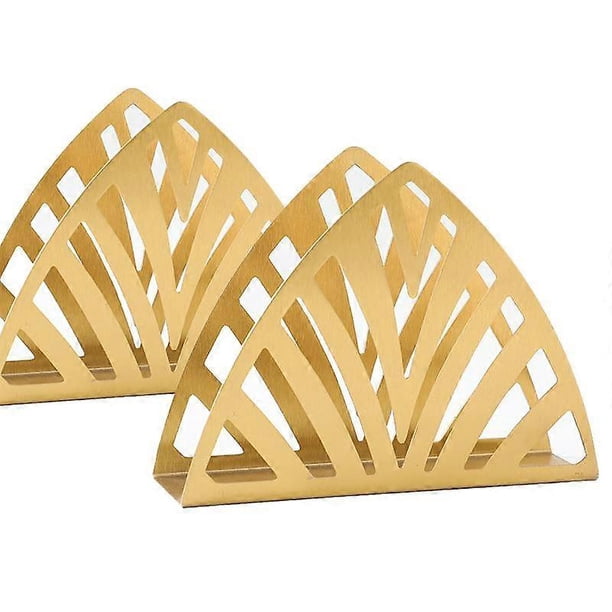 Napkin Holder Hollow Paper Dispenser, Stainless Steel Triangular Napkin Dispenser, Modern Art Dining Table Napkin Holder, Vertical Napkin Holder, for