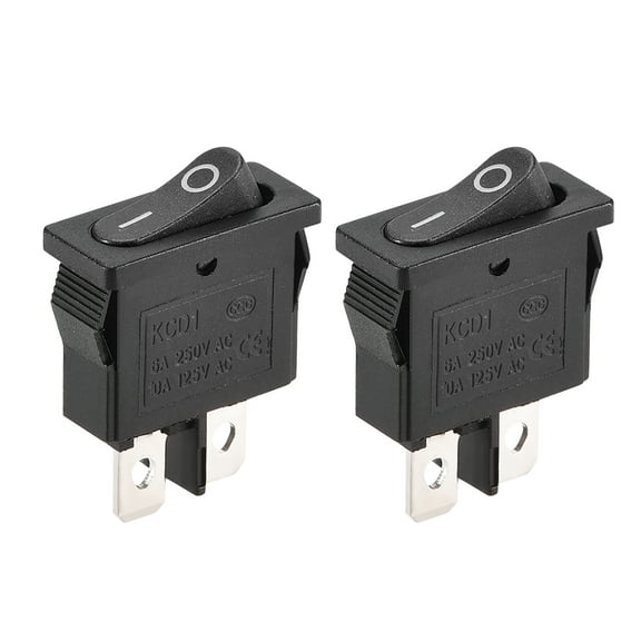 Mini Boat Rocker Switch Black Toggle Switch for Boat  Marine ON/OFF AC 250V/6A 125V/10A, 2pcs