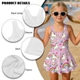 thumbnail image 5 of Uorisanigo Kids Swimsuits for Girls One Piece Pink Dream Horse Polyester and Spandex Fabric Beach Swim Dress with Skirt for Kids Girls Swimwear, Size 5-6, 5 of 6