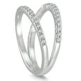 thumbnail image 2 of SZUL Women's 1/3 Carat TW Diamond Double Row Split Oyster Ring in 10K White Gold  (J-K-L Color, I2-I3 Clarity), 2 of 3