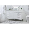 thumbnail image 2 of Elegant Decor Bennett 60" Aluminum MDF Single Bathroom Vanity in White, 2 of 8