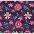 thumbnail image 4 of oneOone Organic Cotton Poplin Twill Fabric Leaves & Floral Artistic Printed Fabric 1 Yard 42 Inch Wide, 4 of 4