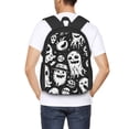 thumbnail image 4 of Disketp Black White Spooky Ghosts Mochila Minimalista de Gran Capacidad, Mochila de Viaje para Escuela, Trabajo o Uso Diario, 4 of 6